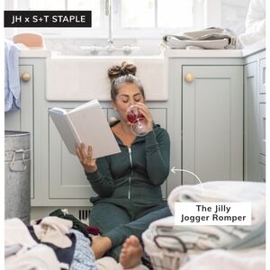 Smash & Tess hooded Jilly Jogger romper size S